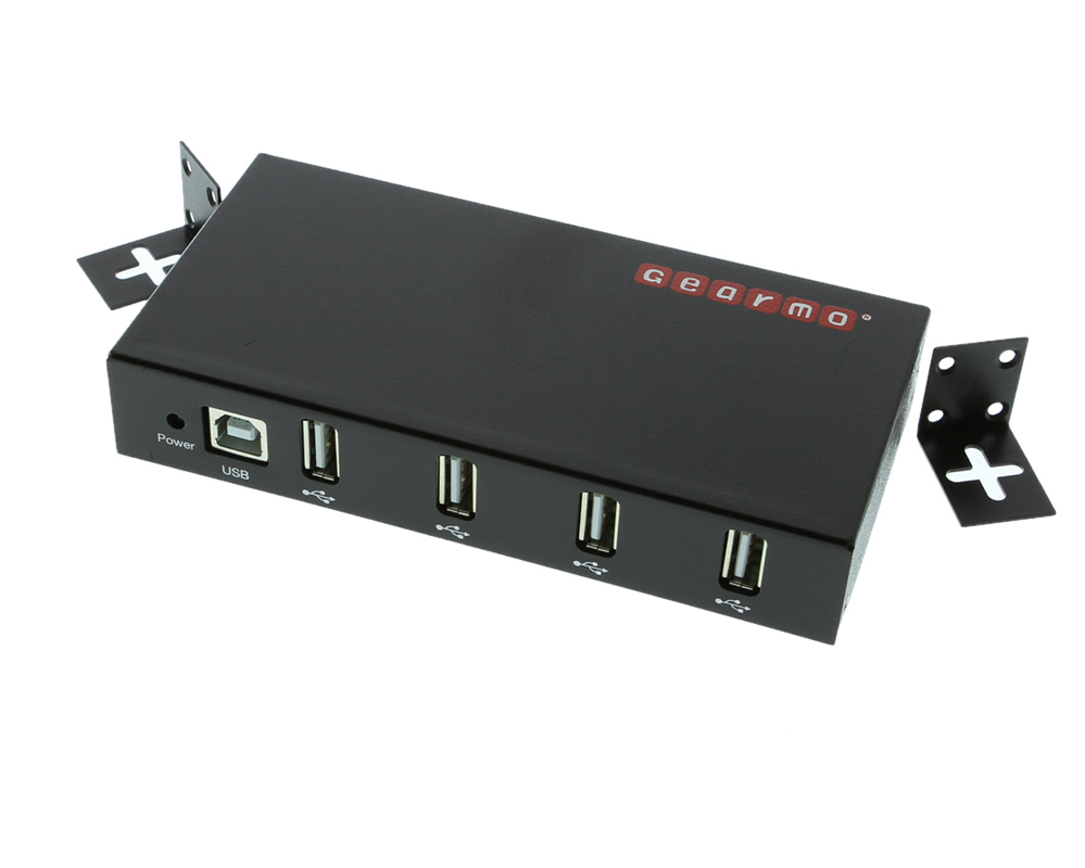 4 Port Rugged USB 2.0 Metal DIN Rail Mount Hub