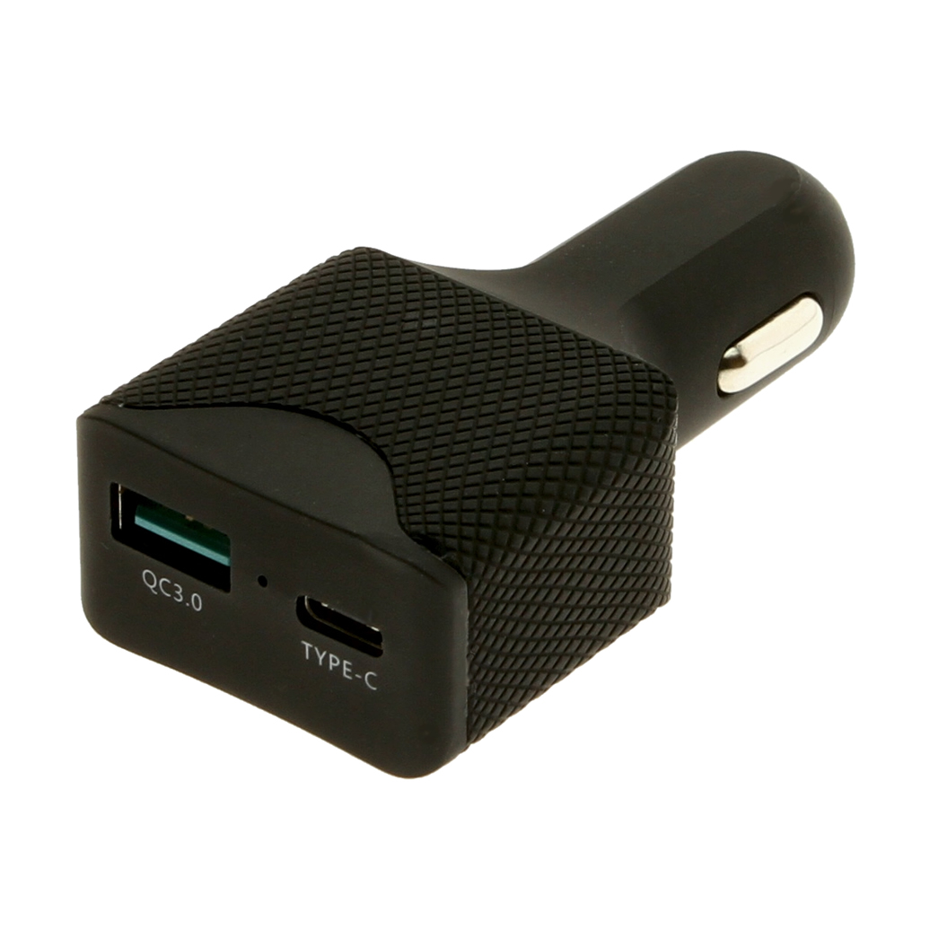 USB C Power Delivery 60W Output Car Charger For Laptops Black