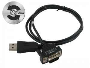 USB to RS232 Serial Adapter 3ft. Cable - Click for 360 view 3ft. USB to RS232 Serial Adapter Cable