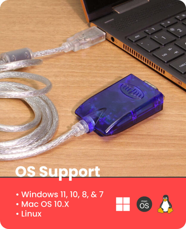 PRO Single Port USB to Serial Adapter with Activity LED 3ft. - Image 3