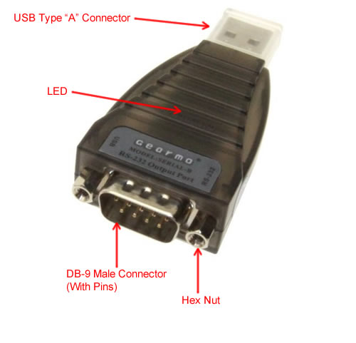 Mini USB Serial Adapter Labeled