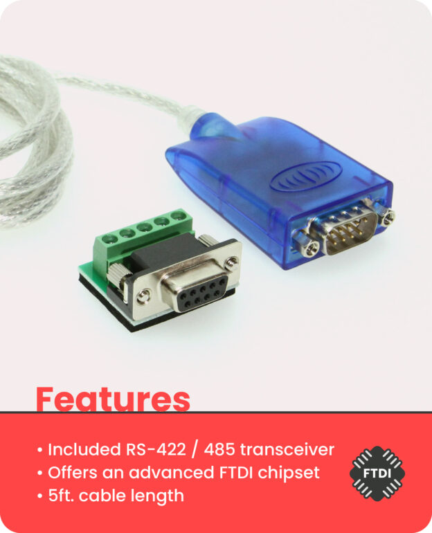 Pro 5ft. USB to RS-422 / RS-485 Converter w/FTDI Chip - Image 4