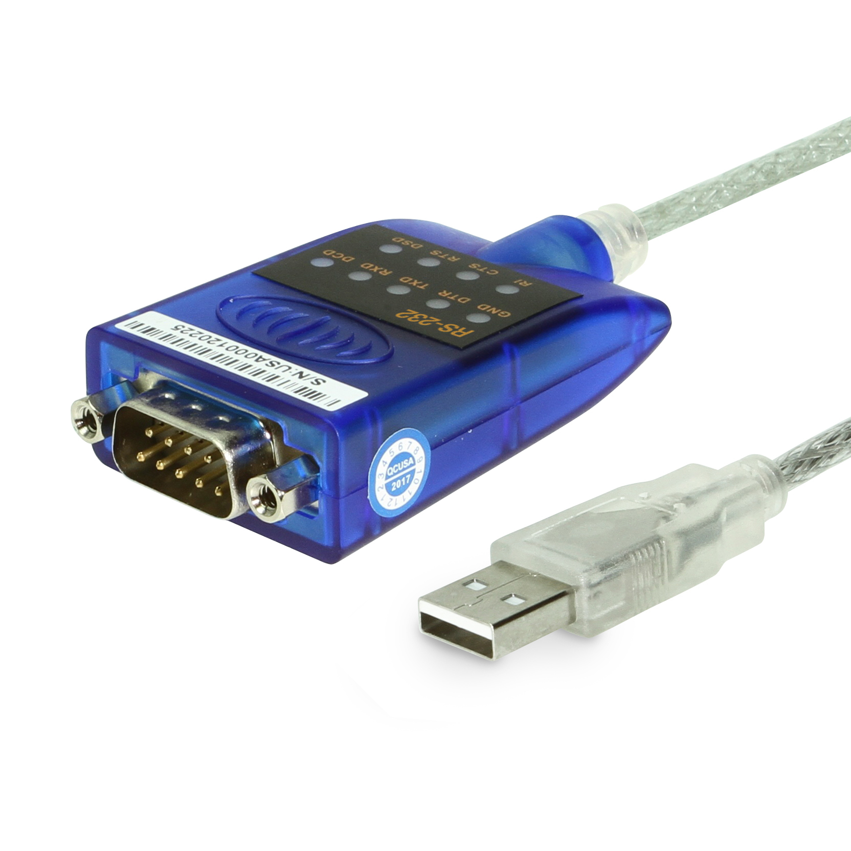 USB 2.0 RS-232 Serial Adapter with Indicators