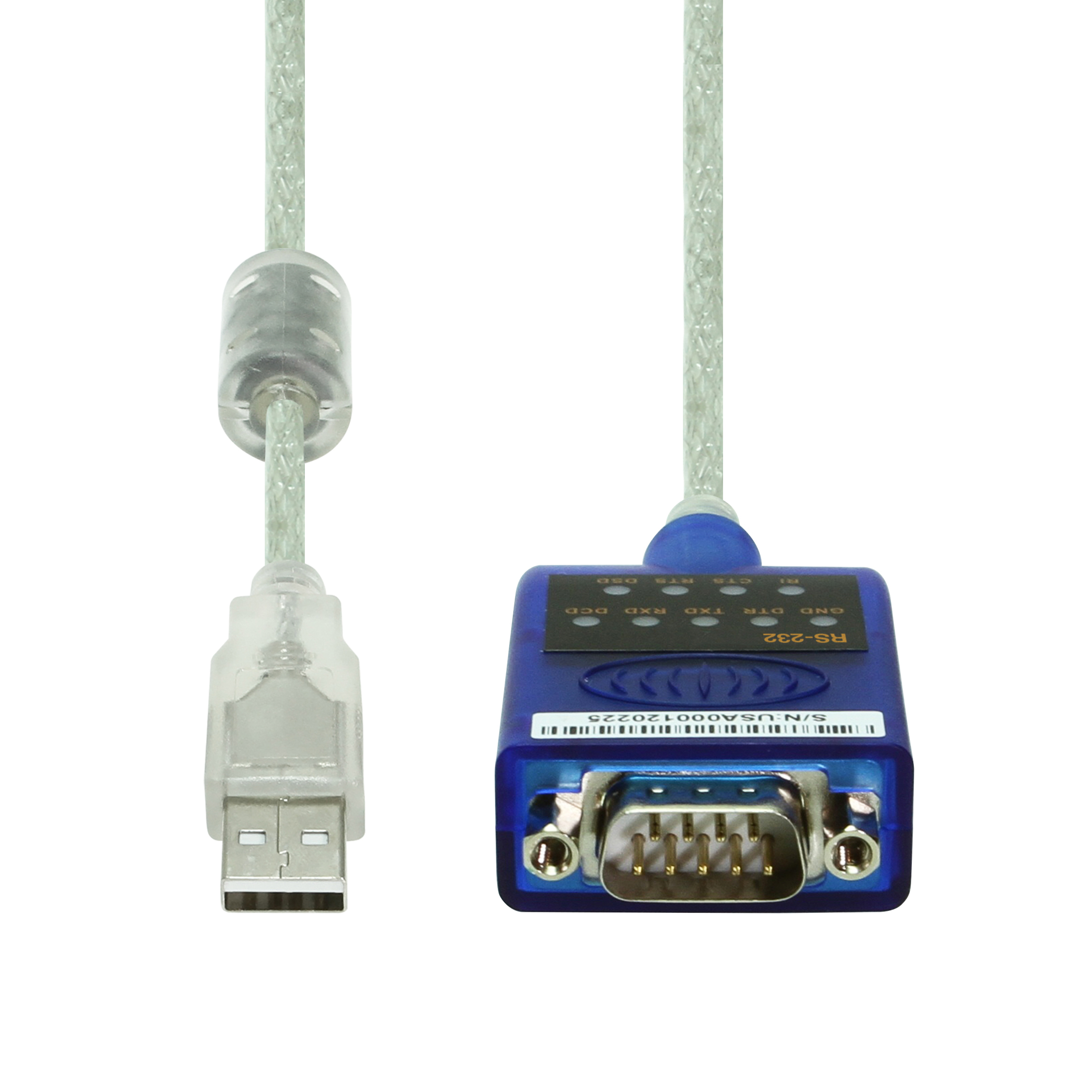 USB 2.0 RS-232 Serial Adapter with LED Indicators