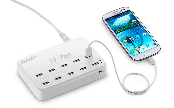 10 Port USB Charger Station - 60 Watt AC