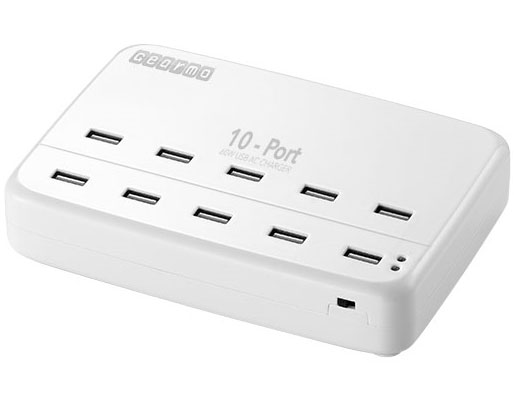 10 Port USB Charger Station - 60 Watt AC Charge your Smart phone or Tablet PCs