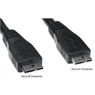 CAB-USB-MICROB-3 Micro USB 2.0 Cable, Type A to Micro B, 3ft