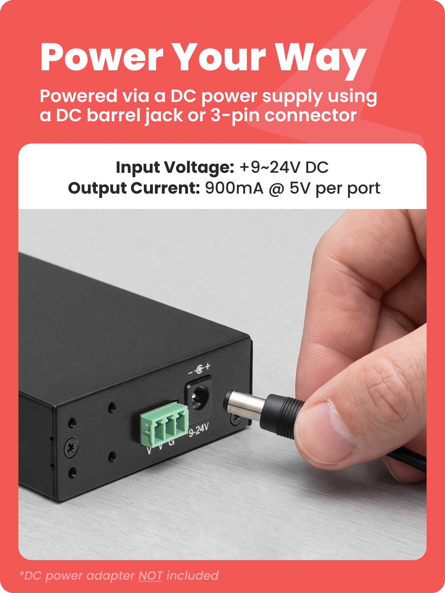 4-Port USB 3.0 Rugged Industrial Din Rail Mount Hub - Image 5