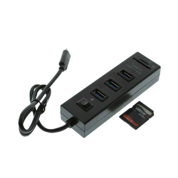 Type-C USB 3.0 Hub and SD Card Reader image
