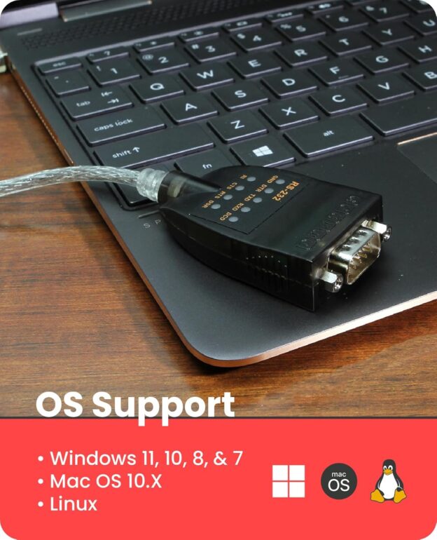 USB Serial - USB 2.0 RS232 Adapter with LED Indicators - Image 4