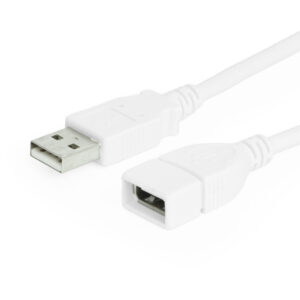 USB 2.0 Extension Cable White 6ft A-Male to A-Female