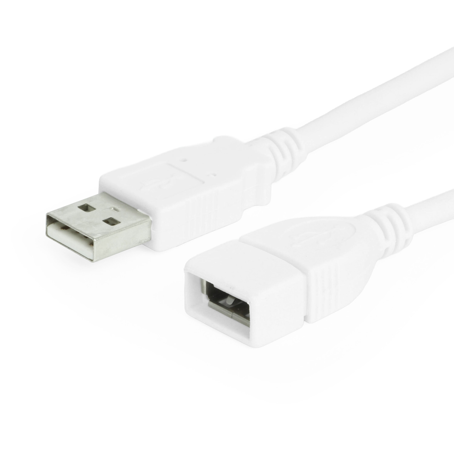 USB 2.0 Extension Cable White 6ft A-Male to A-Female