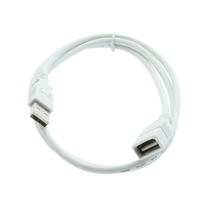 USB 2.0 Extension White 3ft A-Male to A-Female