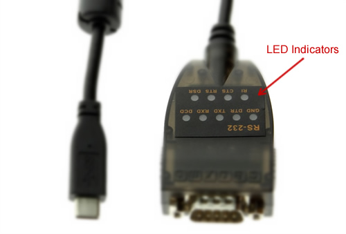 LED indicators on USB FTDI Serial Adapter