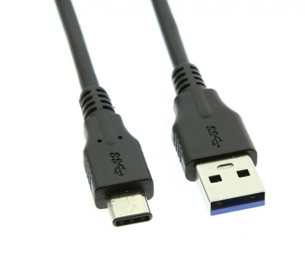 USBC Type A to C USB 3.0 3ft Black Cable
