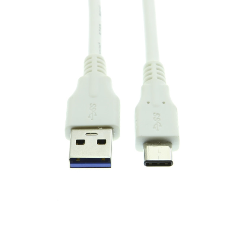 USB-C Type A to C USB 3.0 3ft White Cable