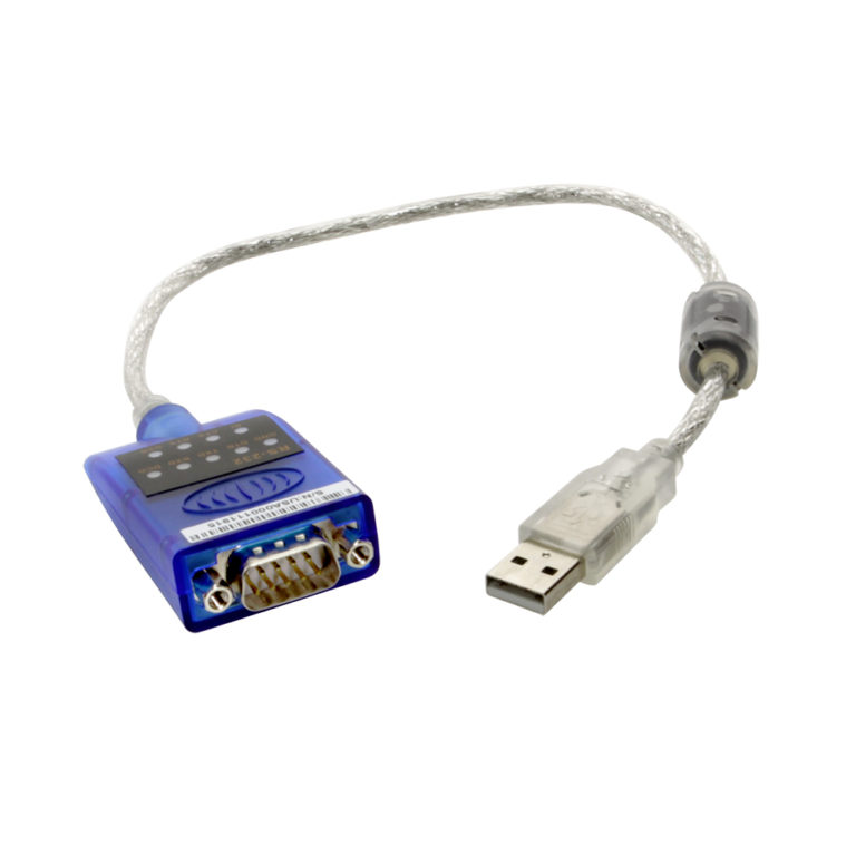 USB 2.0 RS232 Serial Adapter 16 Inches w/ LED Indicators