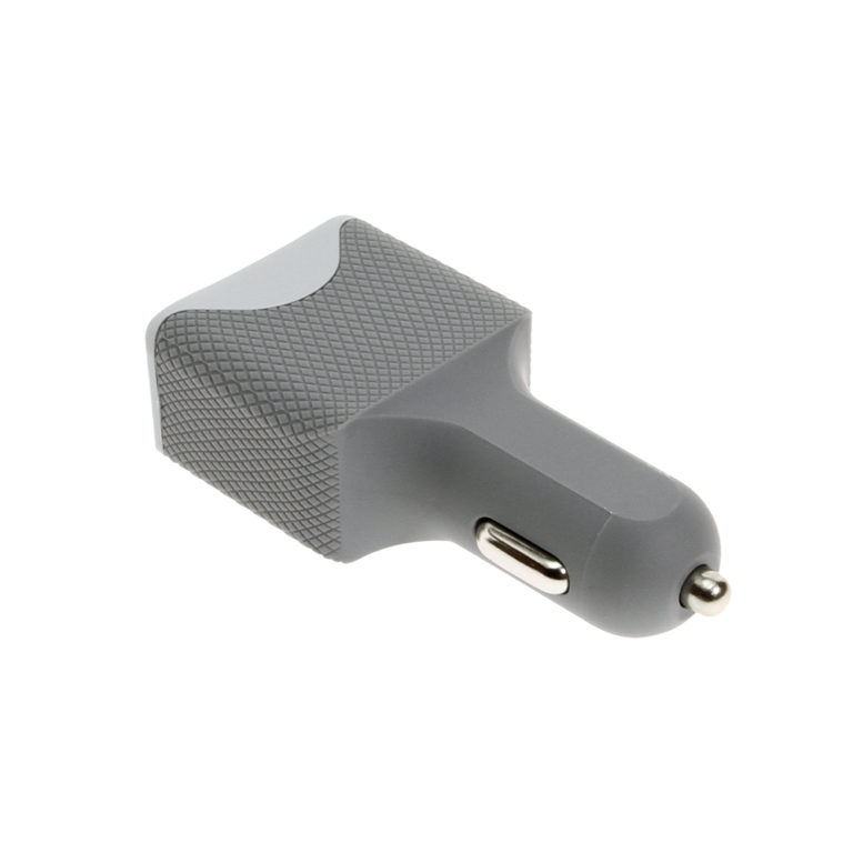 USB Car Charger 45W with Dual USBA and Single USBC Gray