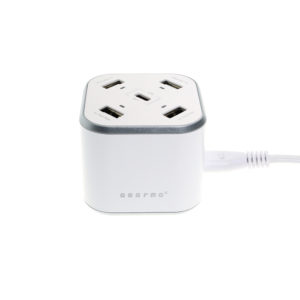 5 Port USB Travel Charger with USB-A and USB-C Ports