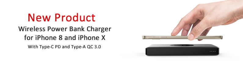 New Wireless Power Bank Charger for iPhone8 and iPhoneX