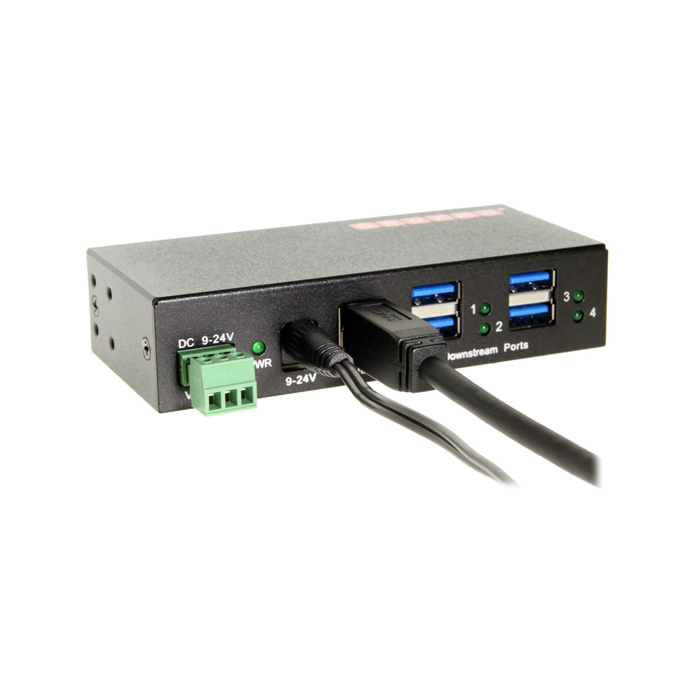 Usb 3 0 4 Port Industrial Metal Hub W 15kv Esd Protection