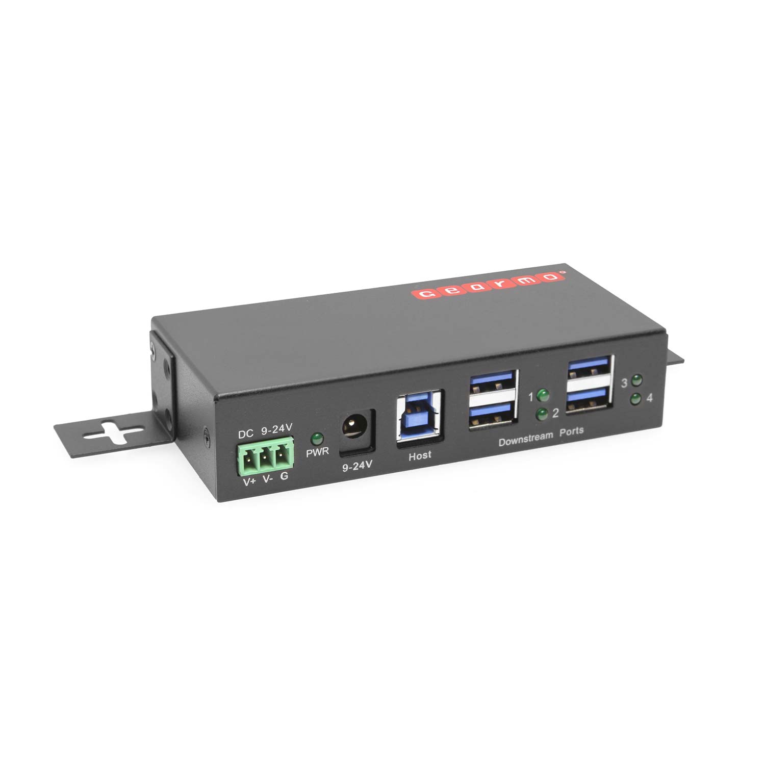 USB 3.0 4 Port Industrial Metal Hub w/15KV ESD Protection