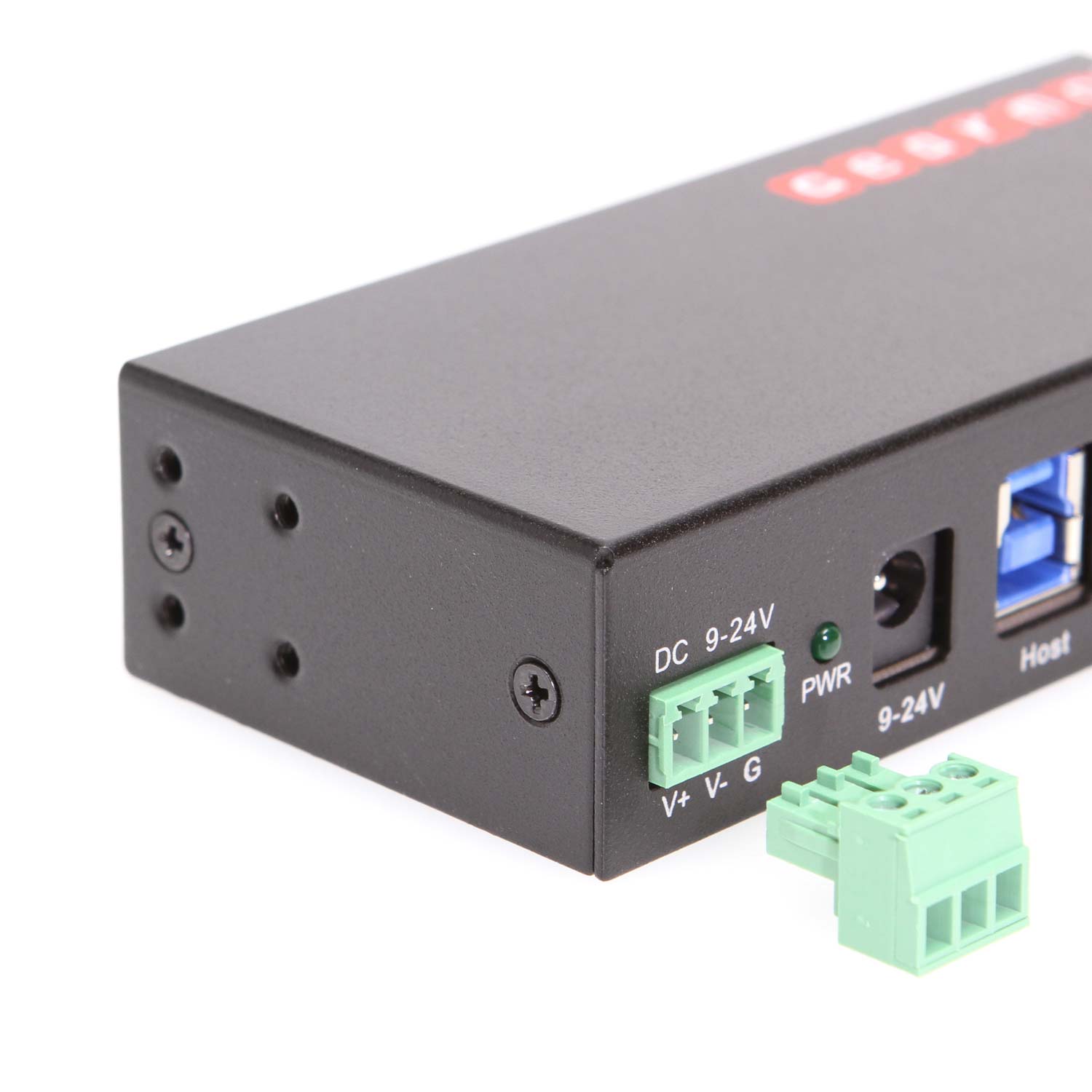 USB 3.2 Gen 1 10 Port Industrial Metal Hub w/15KV ESD Protection