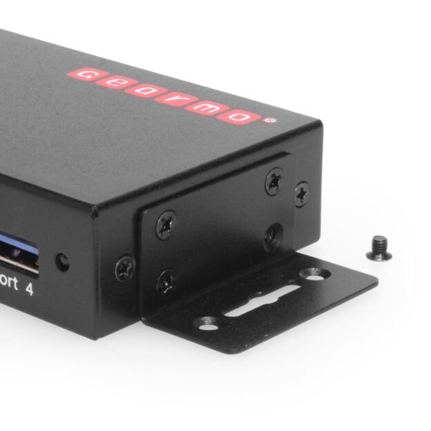 USB 3.0 4 Port Metal Hub w/15KV ESD Protection & Mounting Brackets - Image 4
