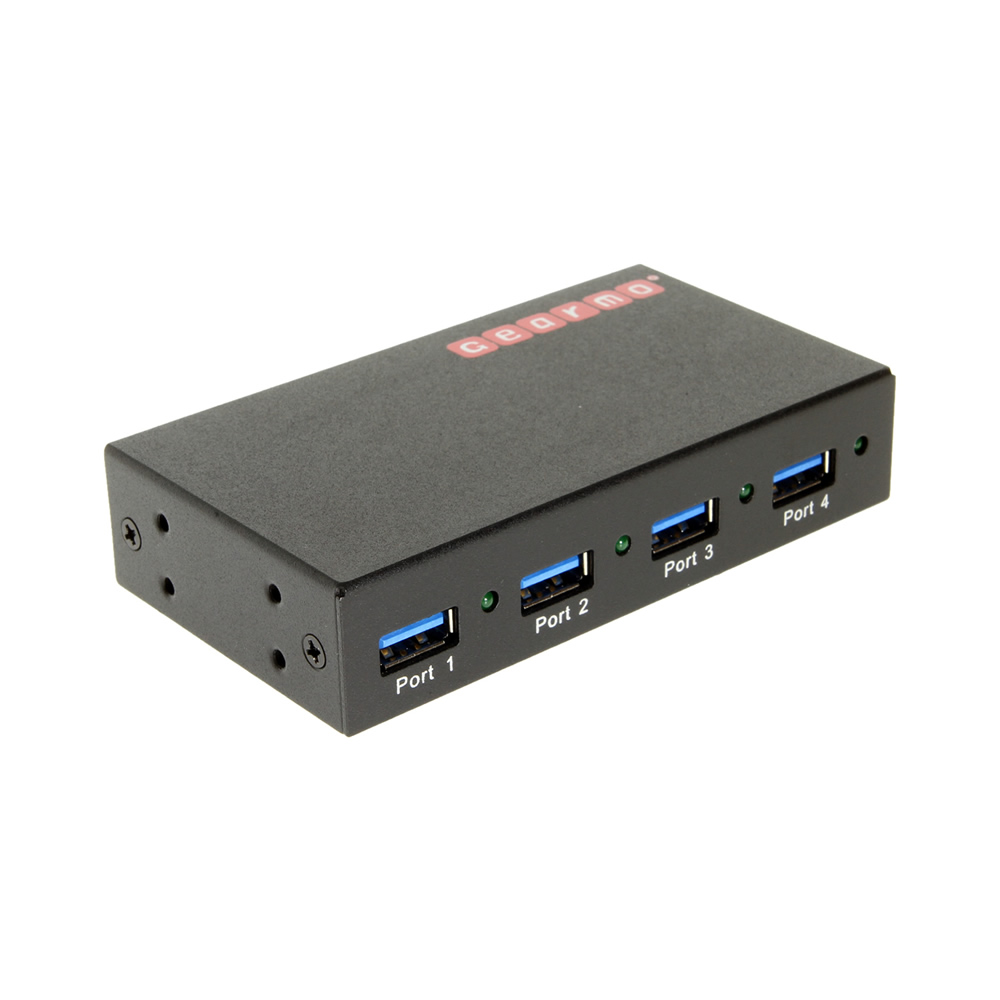 10-Port Industrial USB 2.0 Hub, Rugged USB Hub w/ESD Level 4 Protection,  DIN/Wall/Desk-Mountable USB-A HUB, USB Port Expander w/Lockable Ports, USB