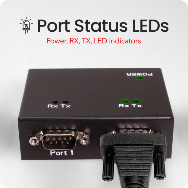 Gearmo USB 2 Port Serial Adapter RS232 featuring FTDI Chipset with LED Indicators - Image 3