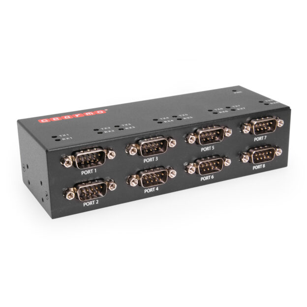 Gearmo USB 8 Port Serial RS232 featuring FTDI Chipset with LED Indicators