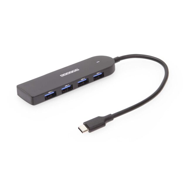 USB-C Hub to 4 Type A USB 3.2 Gen 1 Ports Portable Travel Series