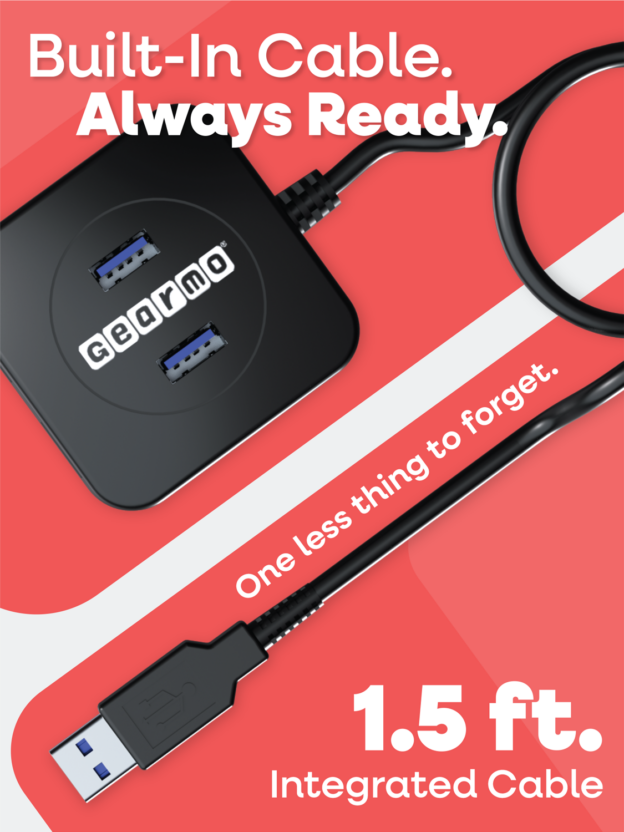 4 Port USB Type-A 3.2 Gen 1 Hub w/GL3510 Chipset Travel Series - Image 5