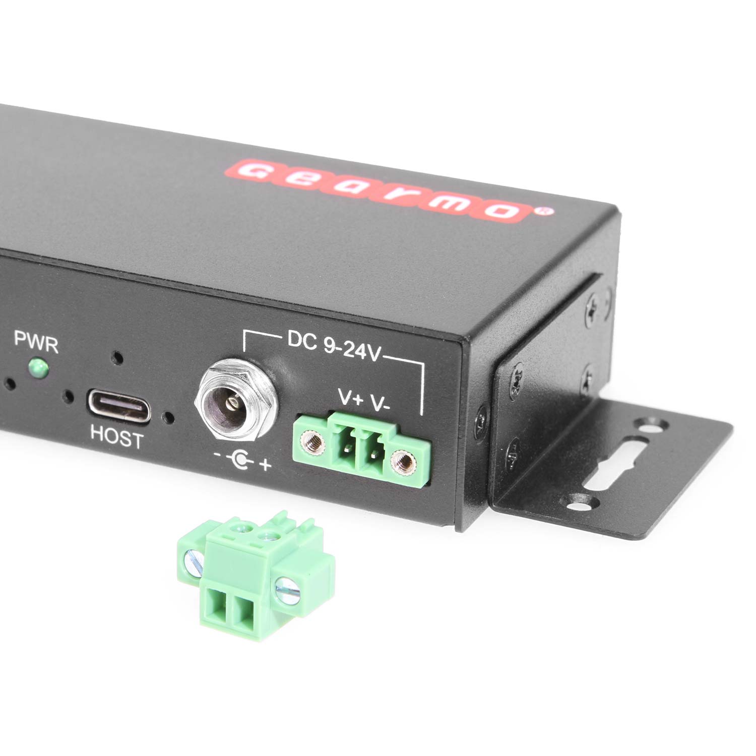 7-Port USB 3.2 Gen 2 2 Type-C 5 Type-A Industrial Surface & DIN-Rail Mount  Hub w/ ESD Surge Protection