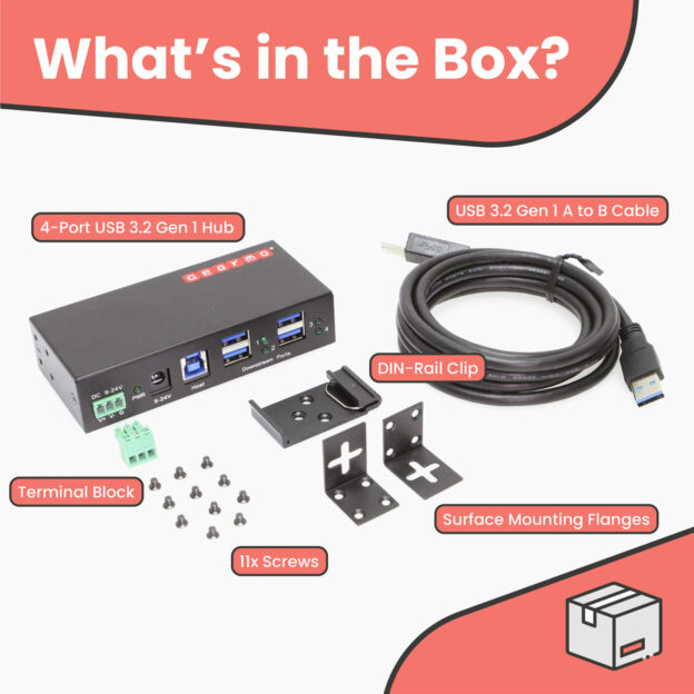 4-Port USB 3.2 Gen 1 Industrial Metal Hub w/15KV ESD Protection - Image 7