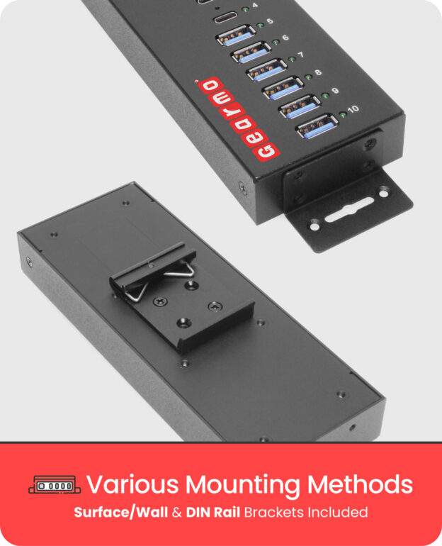 10-Port USB 3.2 Gen 2 Hub - 6 Type-A Ports 4 Type-C Ports w/ Power Supply & ESD Protection - Image 4