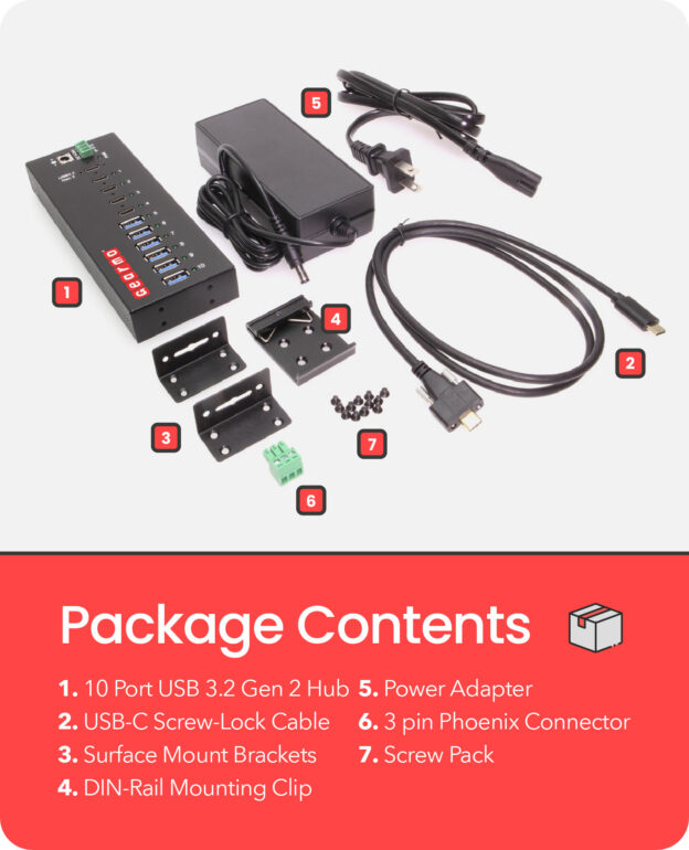 10-Port USB 3.2 Gen 2 Hub - 6 Type-A Ports 4 Type-C Ports w/ Power Supply & ESD Protection - Image 5