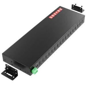 16-Port USB 3.2 Gen 2 Type-C Industrial Rack Mount Compatible Hub w/ ESD Surge Protection