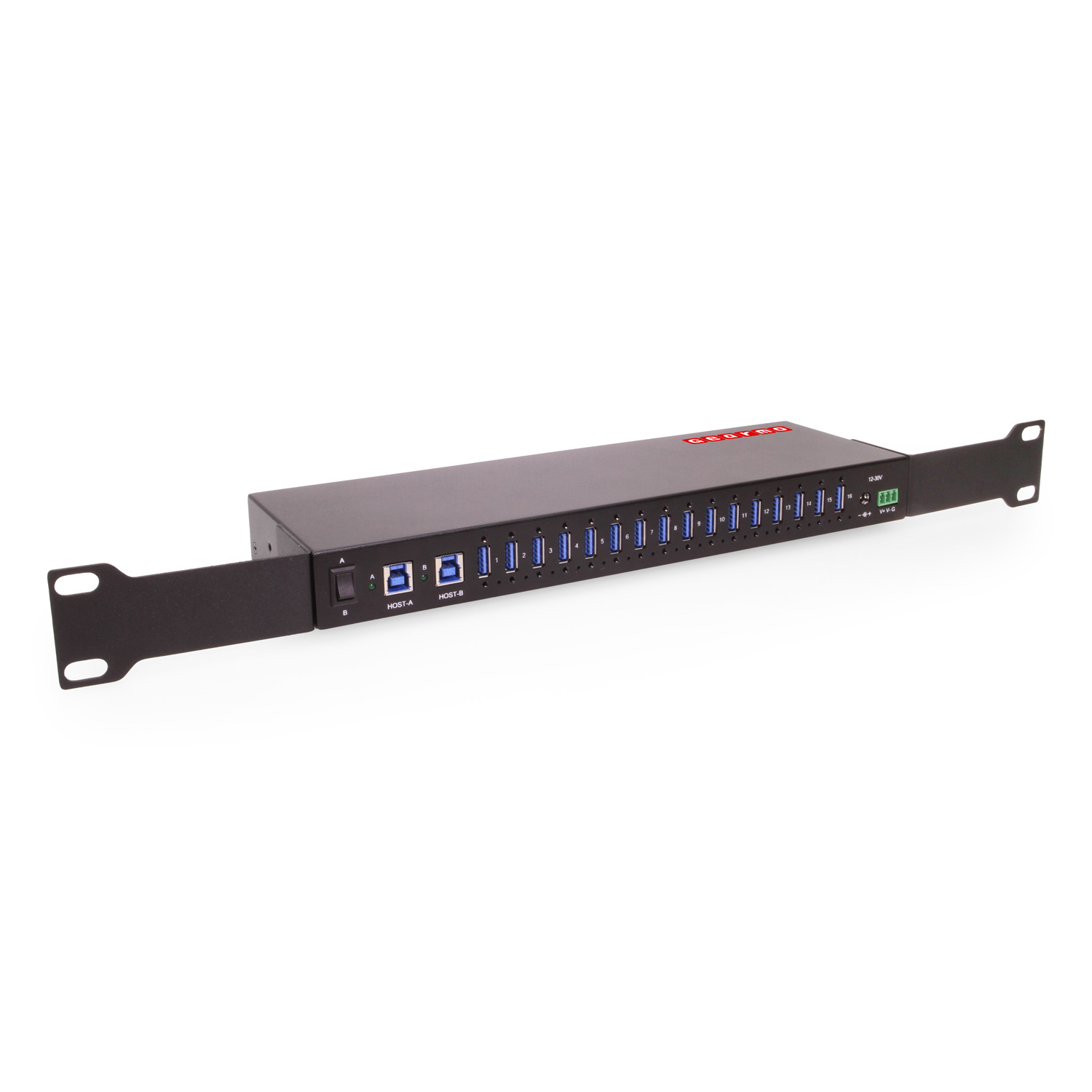 16-Port USB 3.2 Gen 1 Type-A Industrial Rack Mount Compatible Hub w/ ESD Surge Protection - Image 5