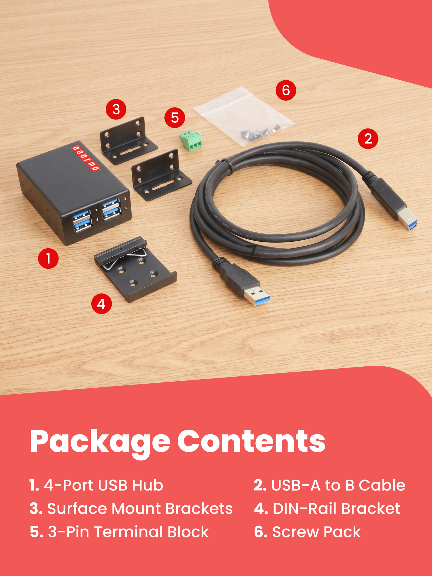 4-Port USB 3.2 Gen 1 Slim Industrial Metal Hub w/15KV ESD Protection - Image 8