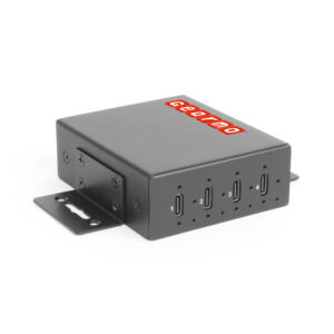 4-Port USB 3.2 Gen 2 Type-C Slim Industrial Metal Hub w/15KV ESD Protection & Power Adapter Included